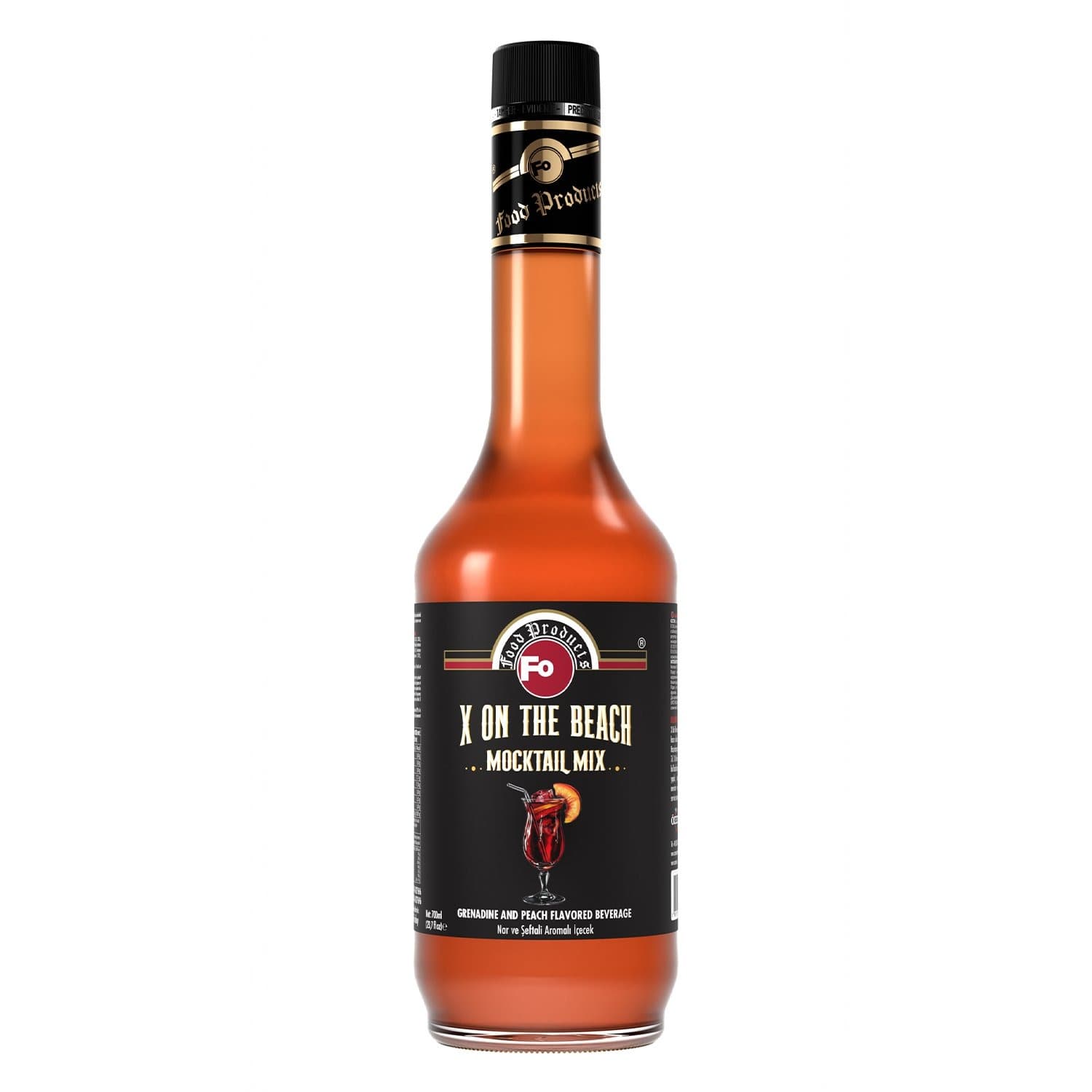 FO Grenadine und Pfirsich Getränk / X ON THE BEACH Cocktail Mix
